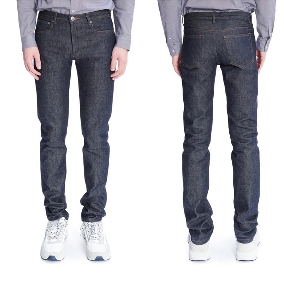A.P.C. Petit Standard Indigo Cozzi 28X34.5 Japanese Raw Denim M09002 NWT‎ - Picture 1 of 11